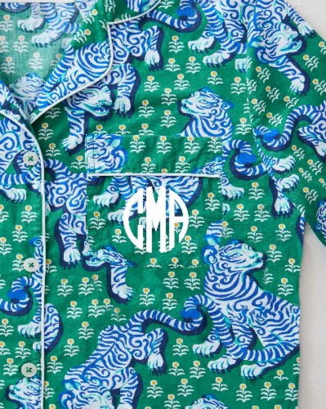 Tiger Queen - Long Sleep Set - Jade sold by Printfresh