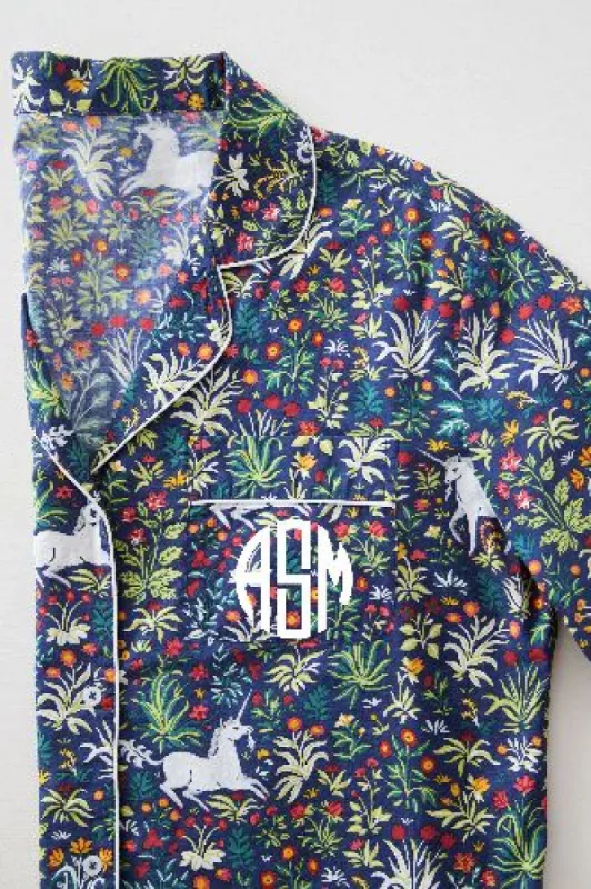 Unicorn's Garden - Sleep Shirt - Indigo sold by Printfresh