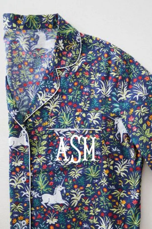 Unicorn's Garden - Sleep Shirt - Indigo sold by Printfresh
