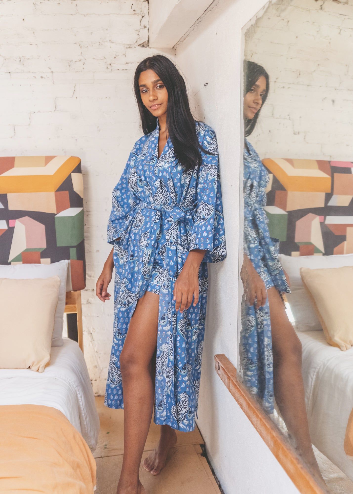 Tiger Queen - Robe - Cornflower sold by Printfresh