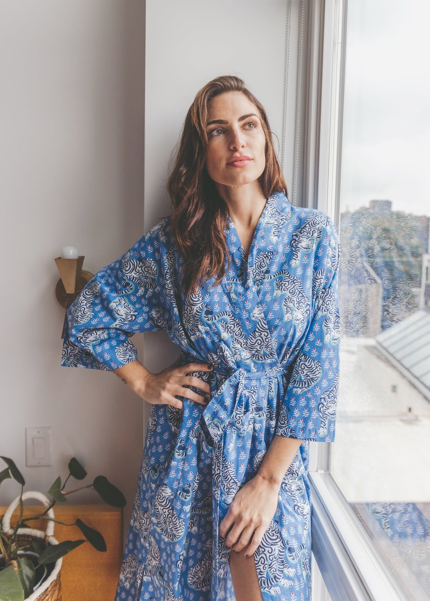 Tiger Queen - Robe - Cornflower sold by Printfresh product image thumbnail 4