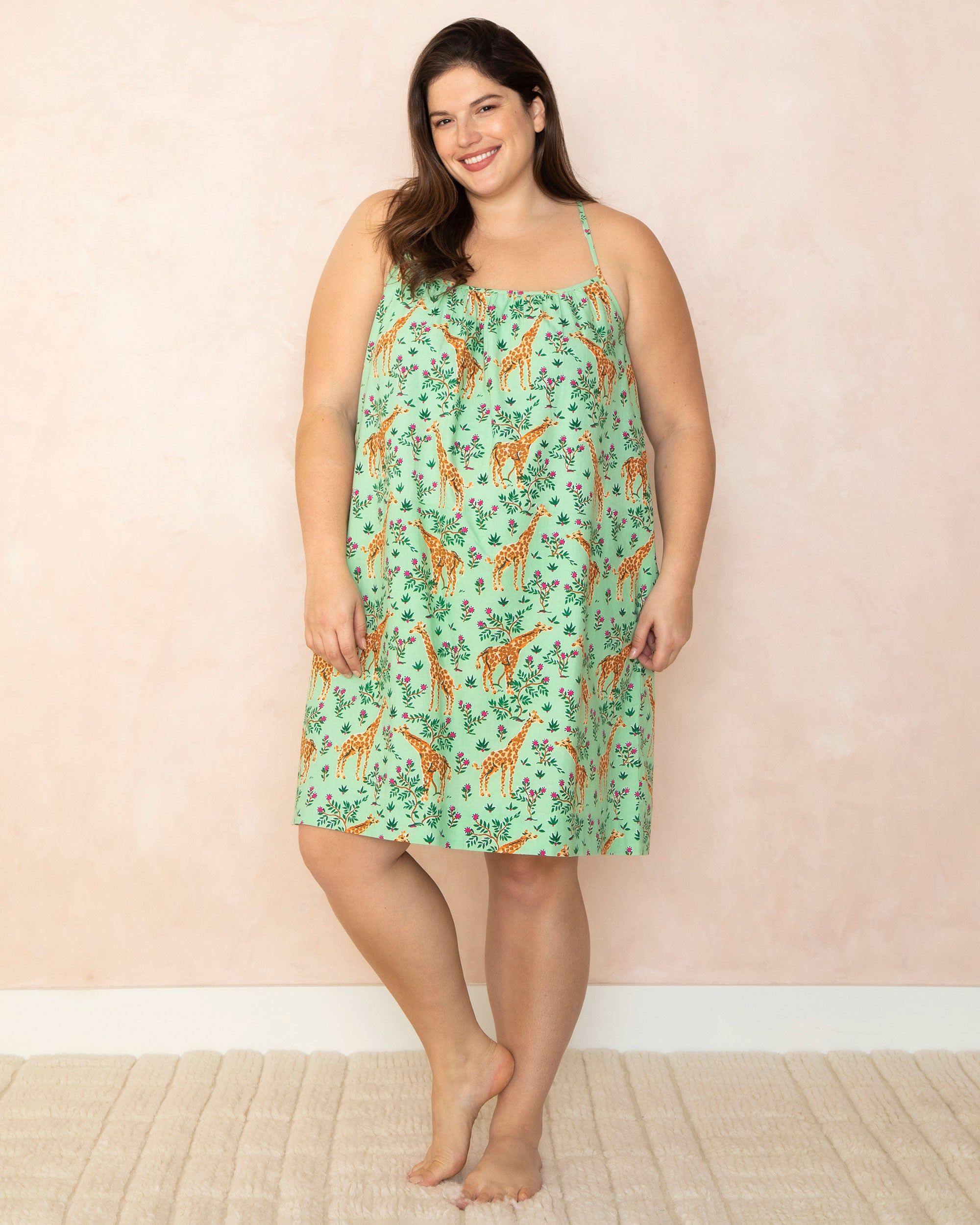 Grazing Giraffes - Cami Nightgown - Sage sold by Printfresh product image thumbnail 5