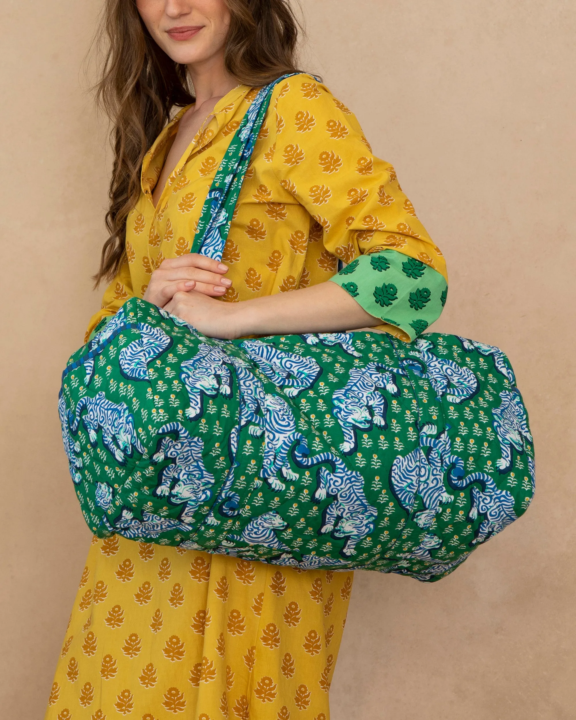 Tiger Queen - Quilted Duffle Bag - Jade sold by Printfresh product image thumbnail 3