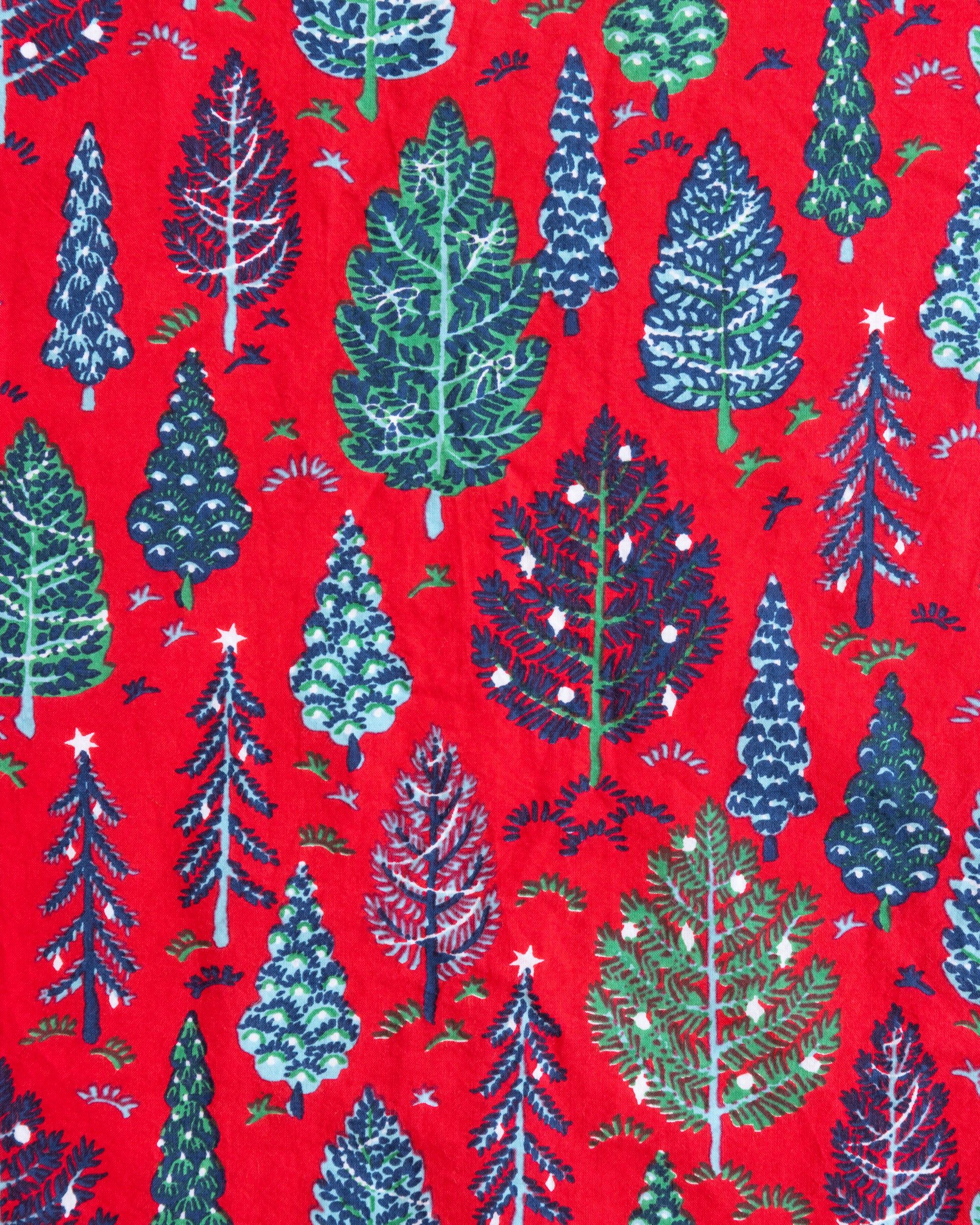 Twinkling Trees - Flannel Long Sleep Set - Ruby sold by Printfresh product image thumbnail 5