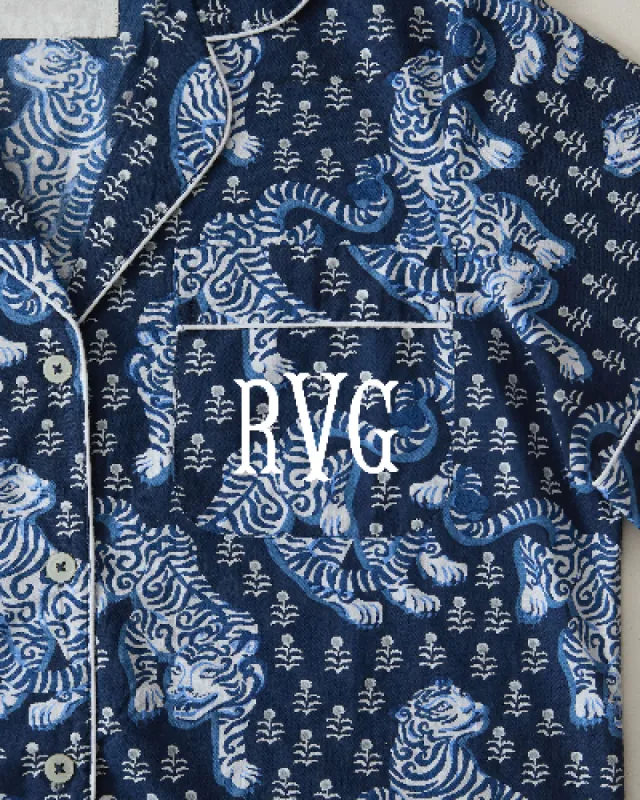 Tiger Queen - Short PJ Set - Navy sold by Printfresh