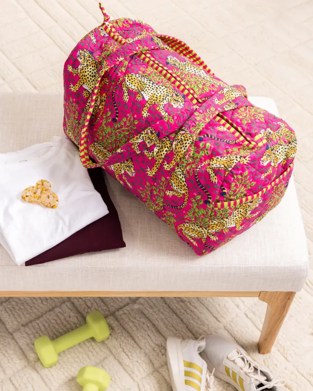 Bagheera - Quilted Duffle Bag - Hot Pink sold by Printfresh