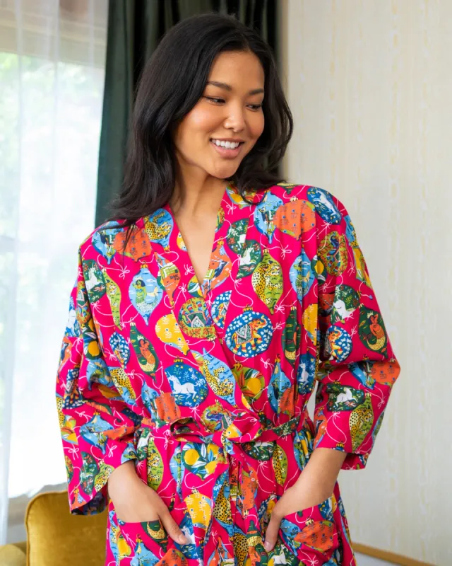 Deck The Halls - Robe - Hot Pink sold by Printfresh