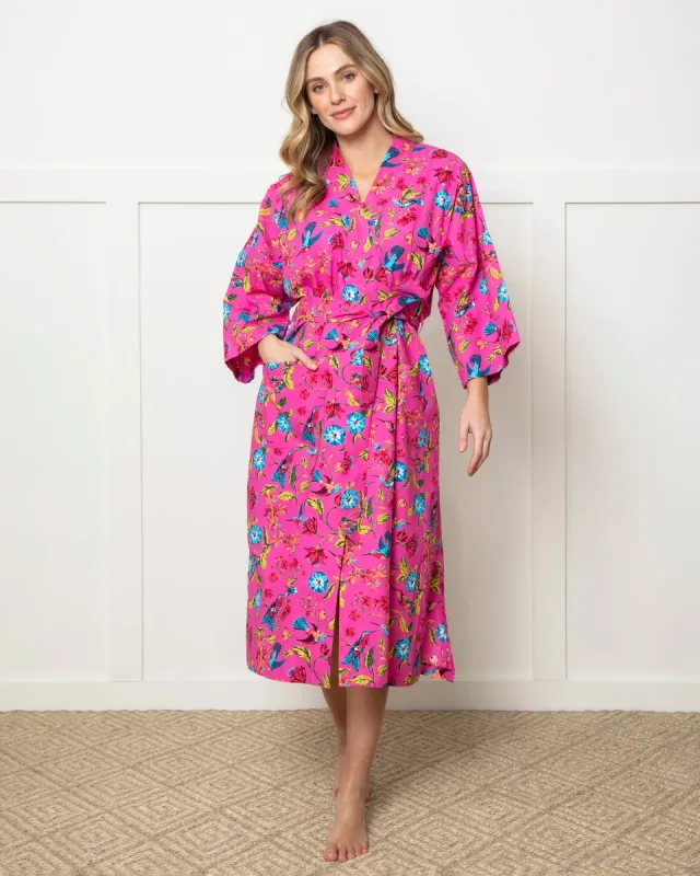 Hummingbird Haven - Robe - Fresh Raspberry sold by Printfresh