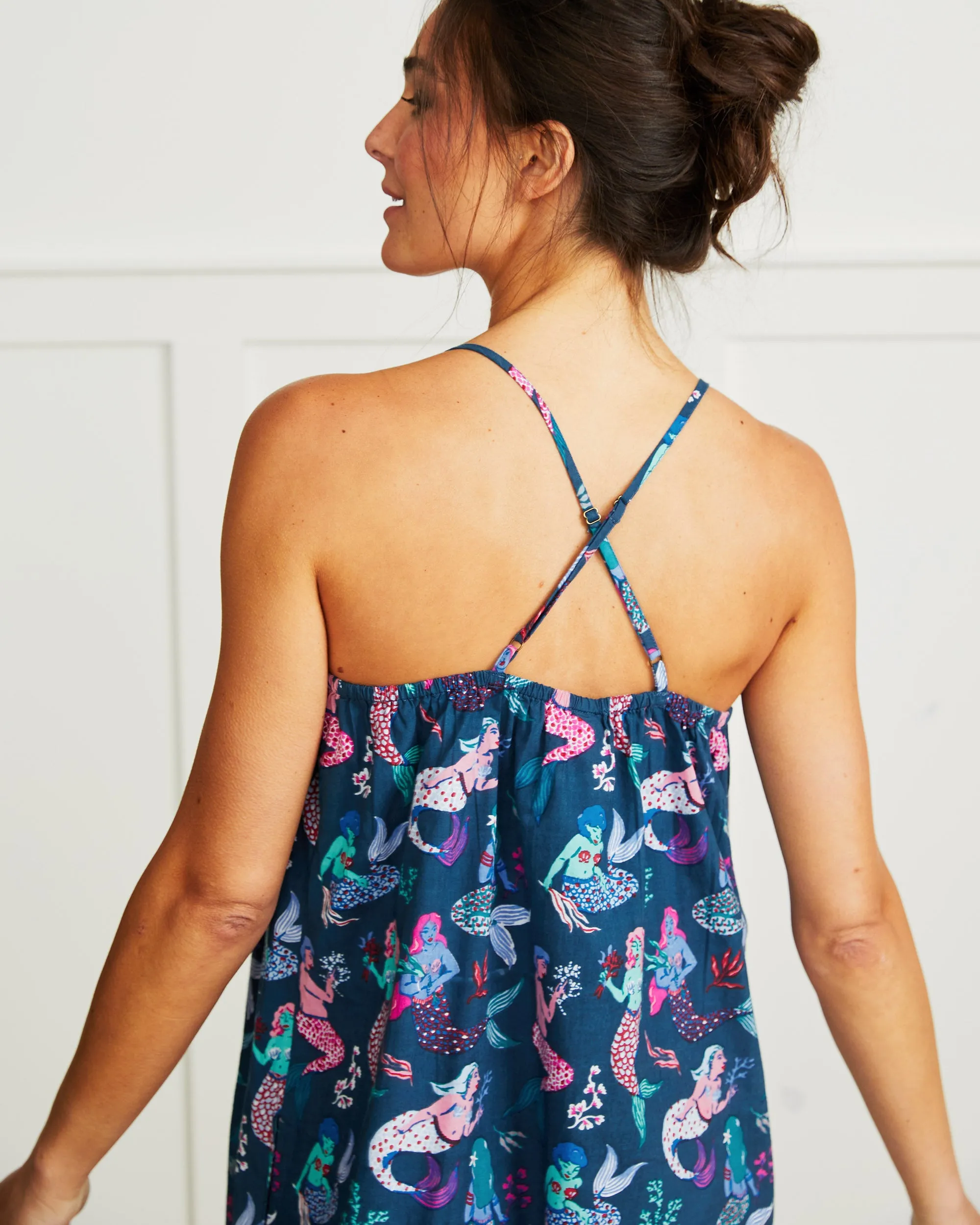 Mythical Mermaids - Cami Nightgown - Shoreline Blue sold by Printfresh product image thumbnail 3