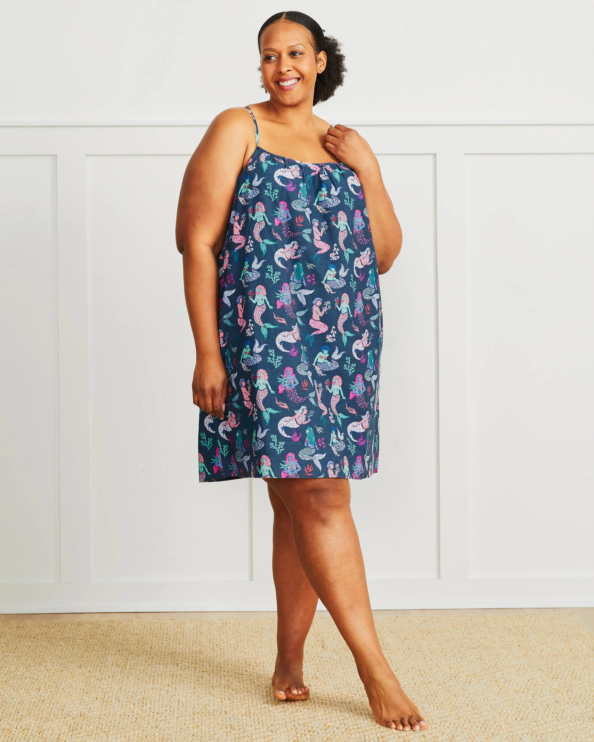 Mythical Mermaids - Cami Nightgown - Shoreline Blue sold by Printfresh product image thumbnail 4