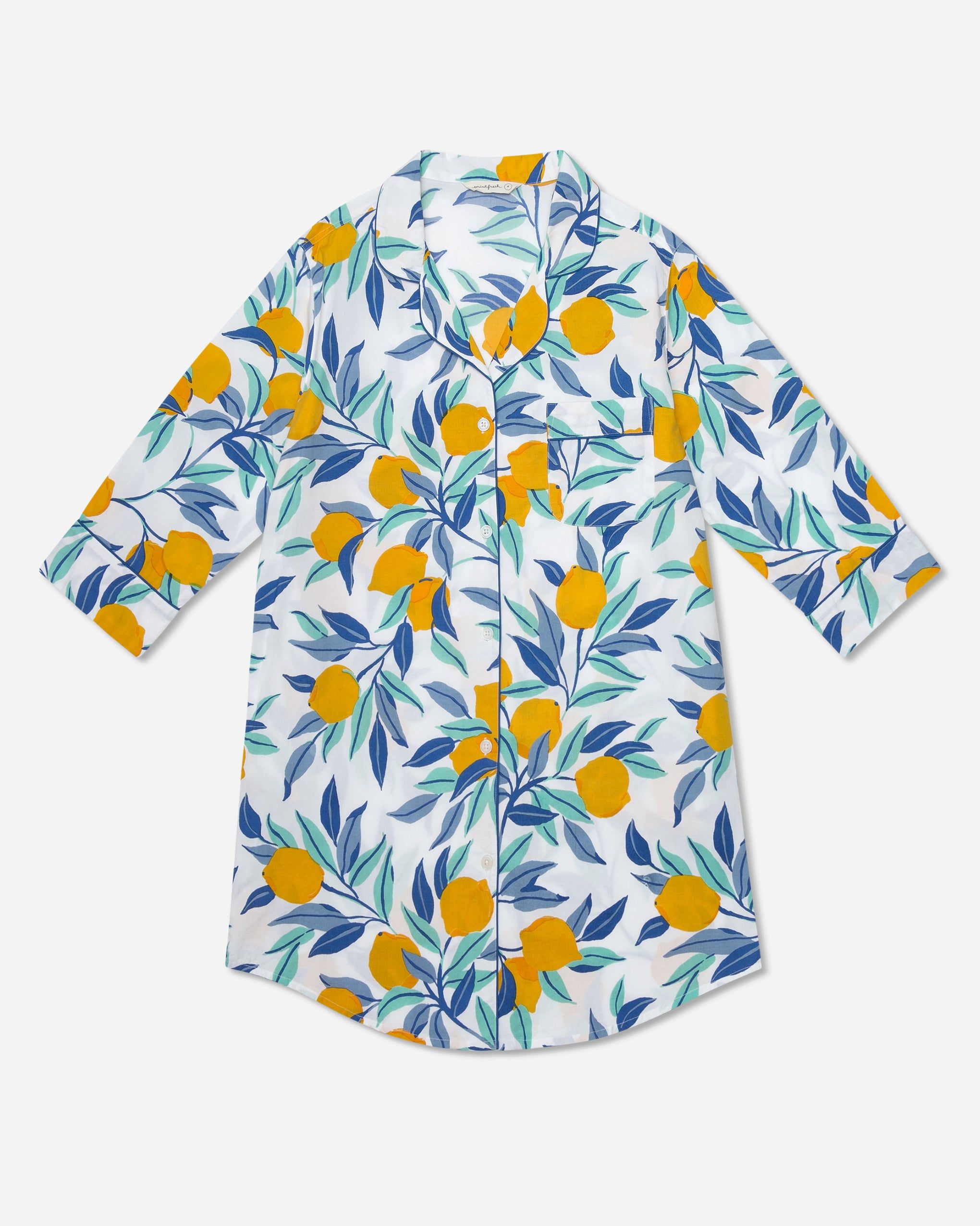Lemon Zest - Sleep Shirt - Cloud sold by Printfresh product image thumbnail 2