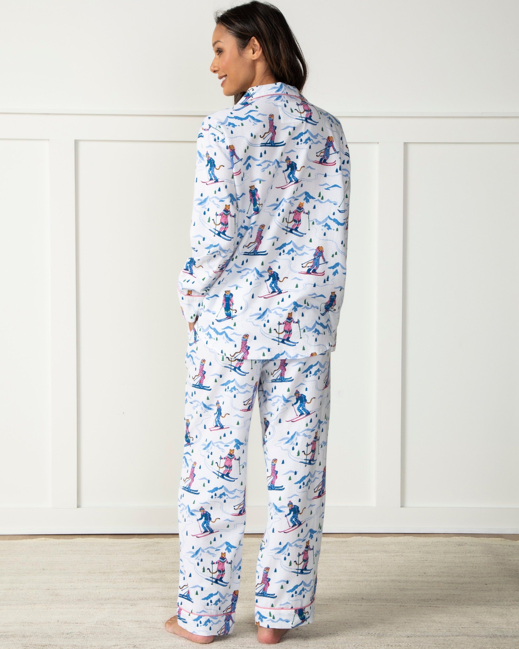 Hit the Slopes - Petite Flannel Long Sleep Set - Icicle sold by Printfresh product image thumbnail 3