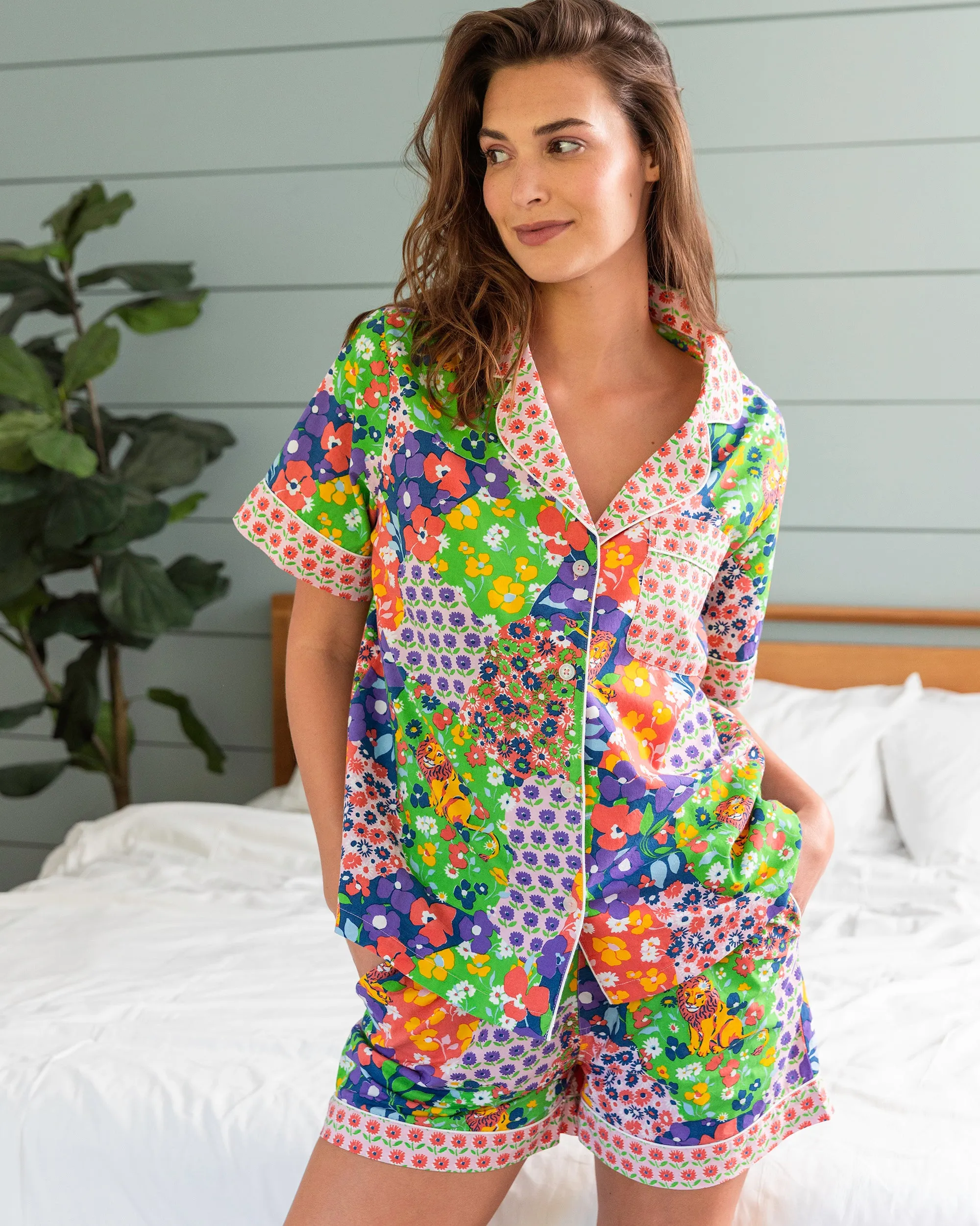 Flower Power - Short PJ Set - Grape Soda sold by Printfresh