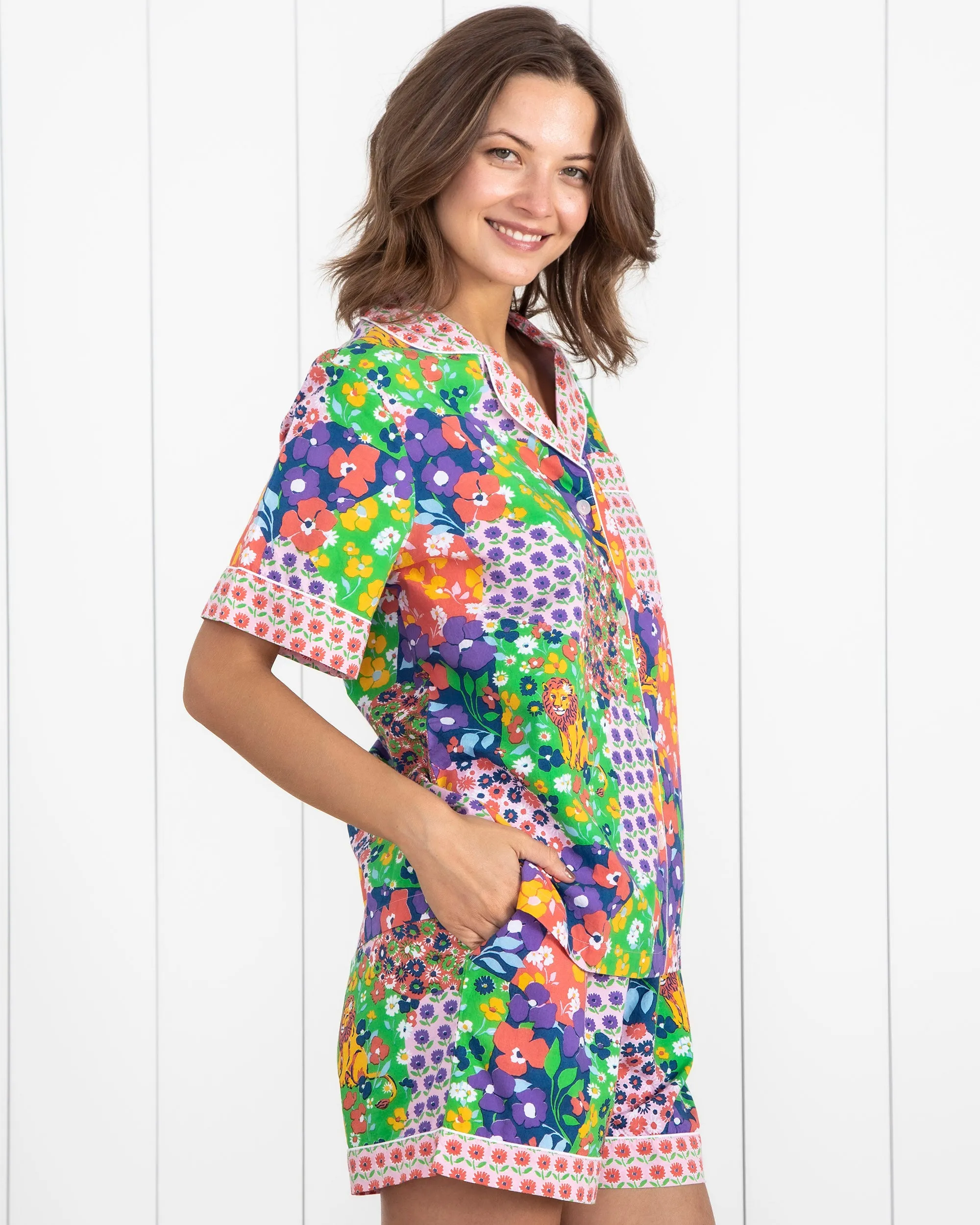 Flower Power - Short PJ Set - Grape Soda sold by Printfresh product image thumbnail 4