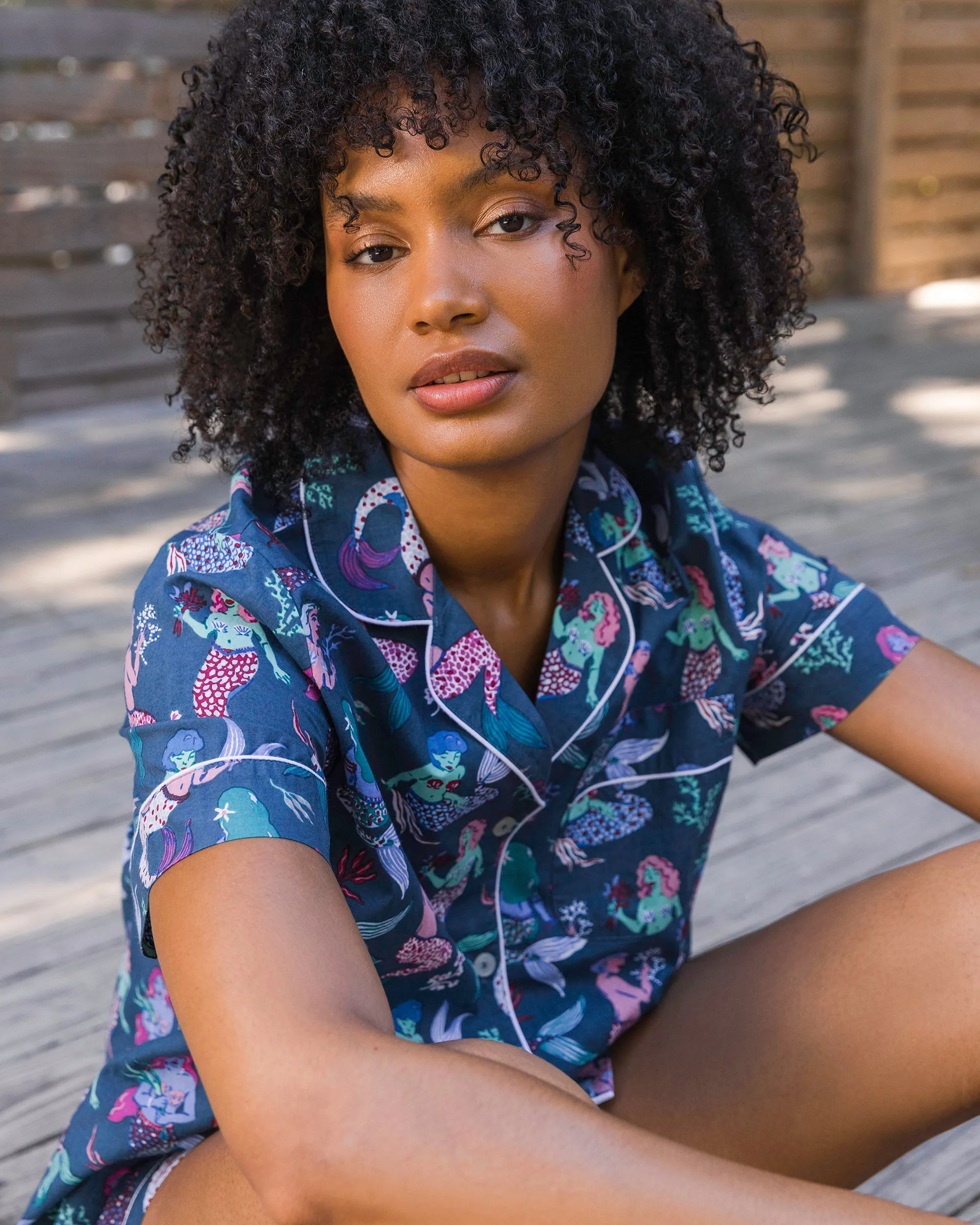 Mythical Mermaids - Short PJ Set - Shoreline Blue sold by Printfresh product image thumbnail 5