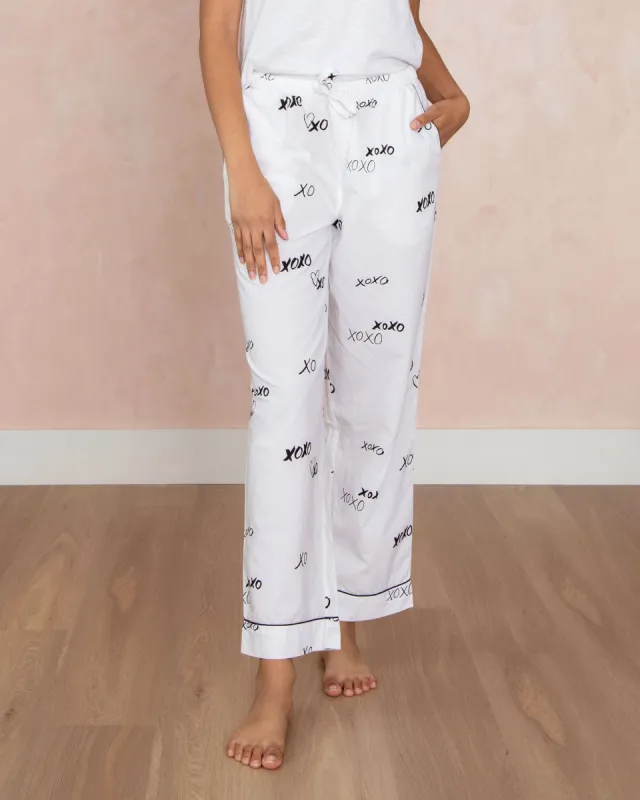 PF x The Mom Edit Love & Kisses - Pajama Pants - Cloud sold by Printfresh