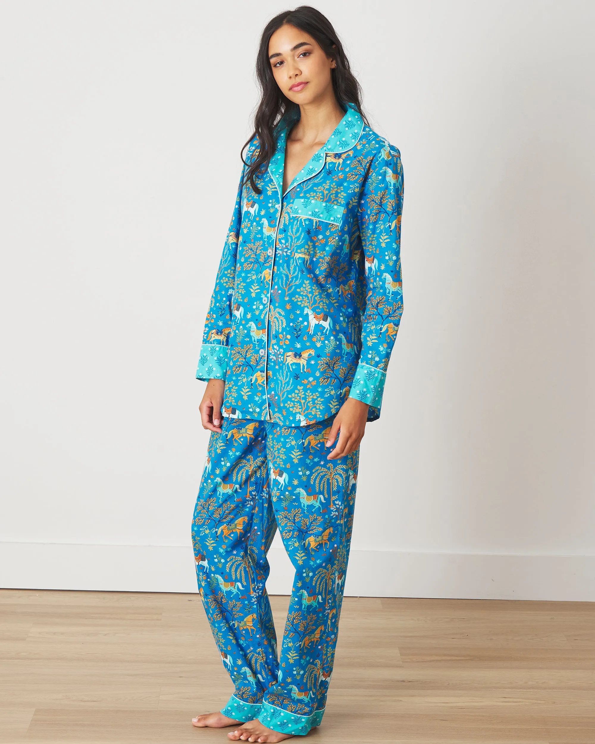 Show Pony - Long PJ Set - Steel Blue sold by Printfresh product image thumbnail 3