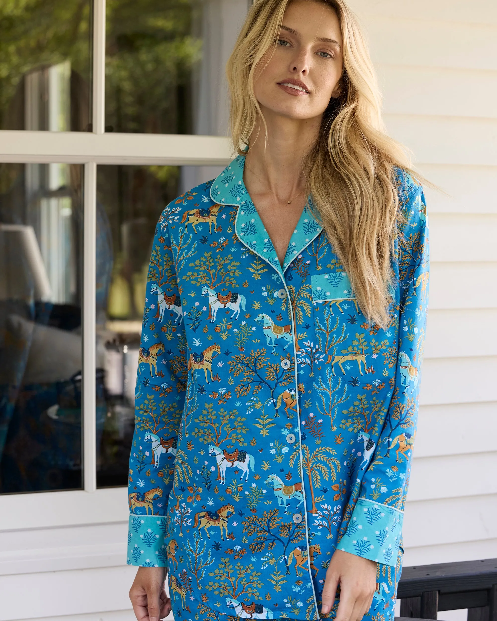 Show Pony - Long PJ Set - Steel Blue sold by Printfresh