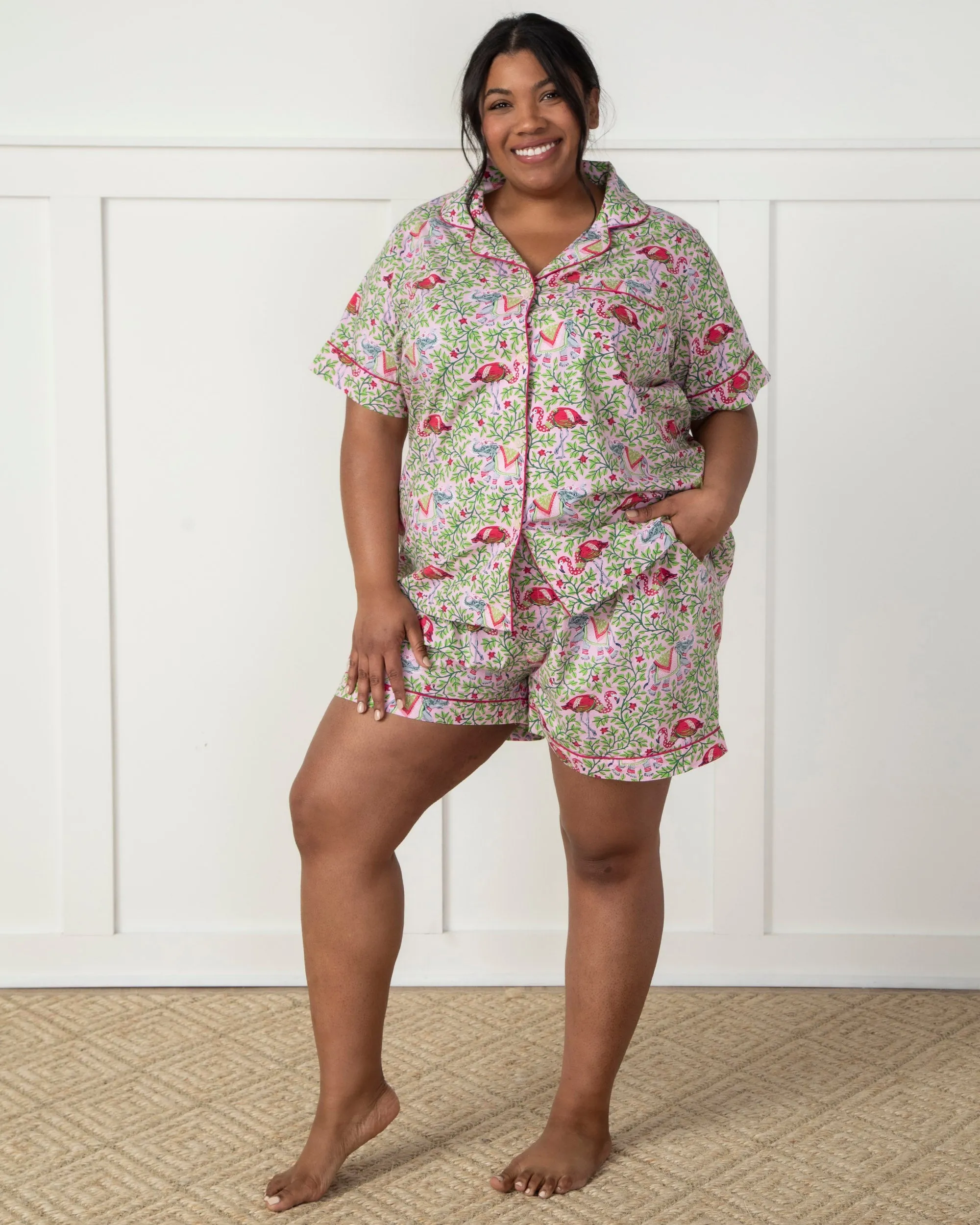 Flamenco - Short PJ Set - Rose Garden sold by Printfresh product image thumbnail 3