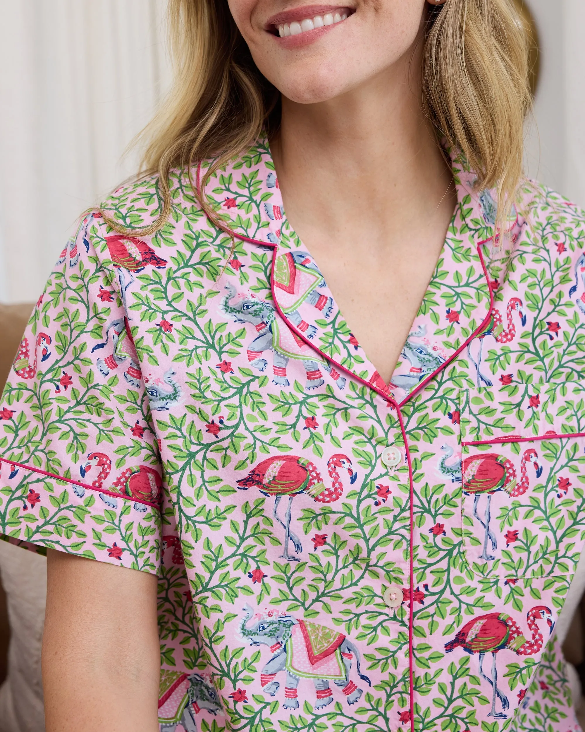 Flamenco - Short PJ Set - Rose Garden sold by Printfresh product image thumbnail 2