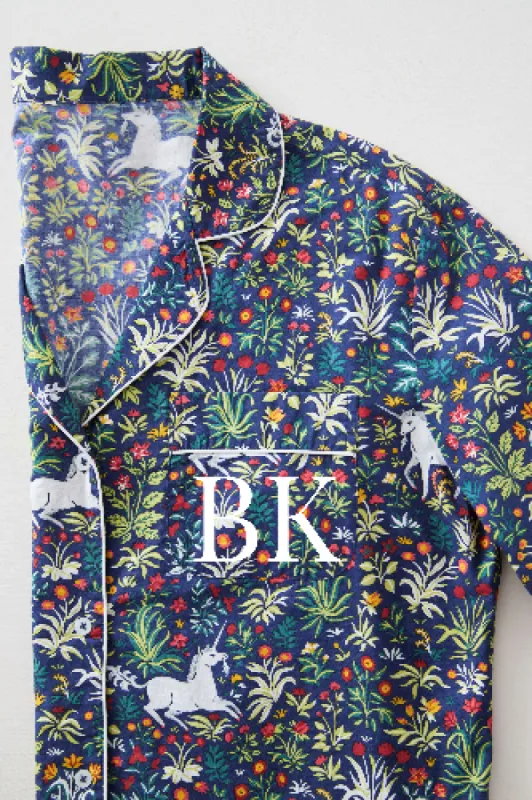 Unicorn's Garden - Sleep Shirt - Indigo sold by Printfresh