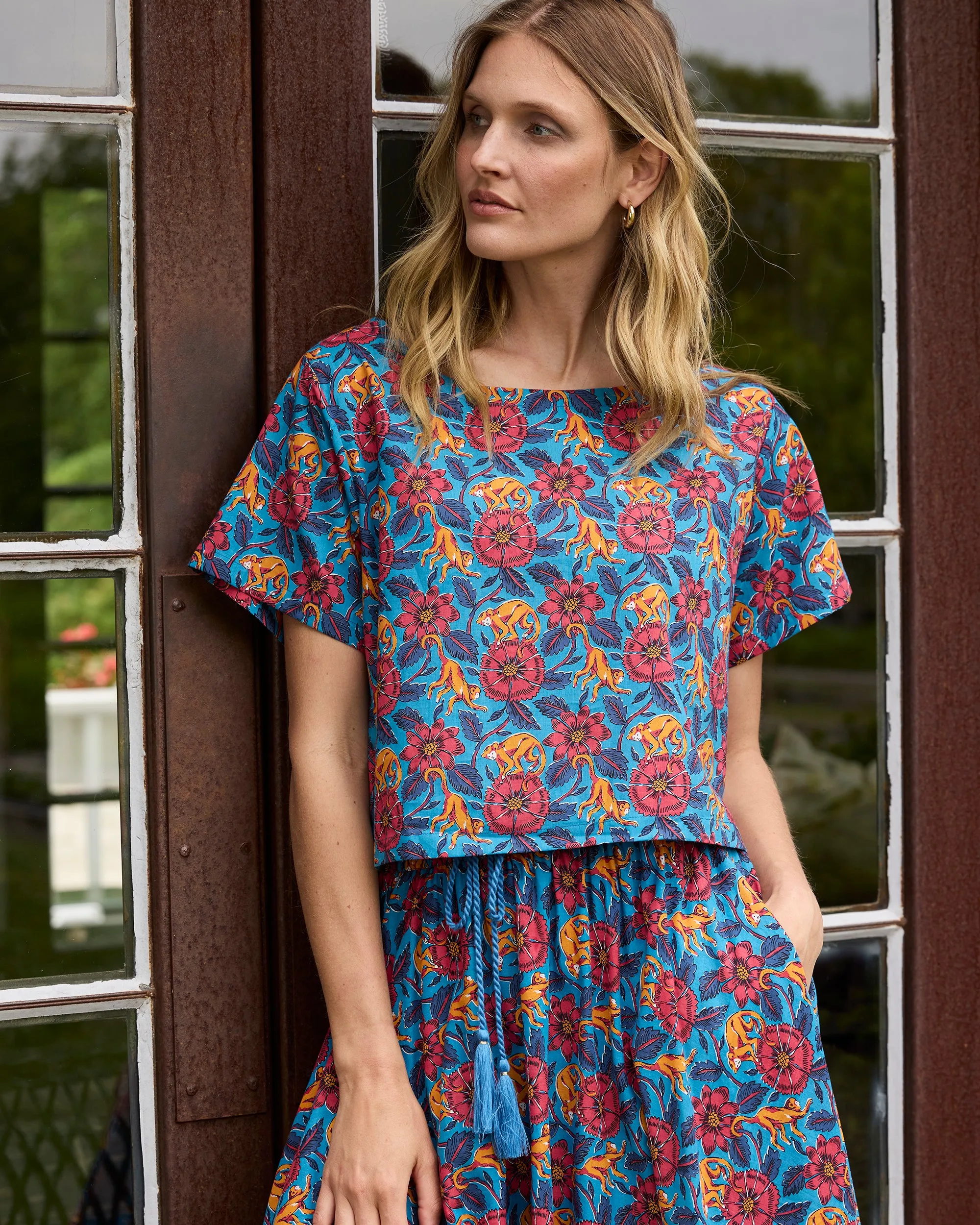 Leaps & Bounds - Carry On Crop Top - Touch the Sky sold by Printfresh product image thumbnail 5