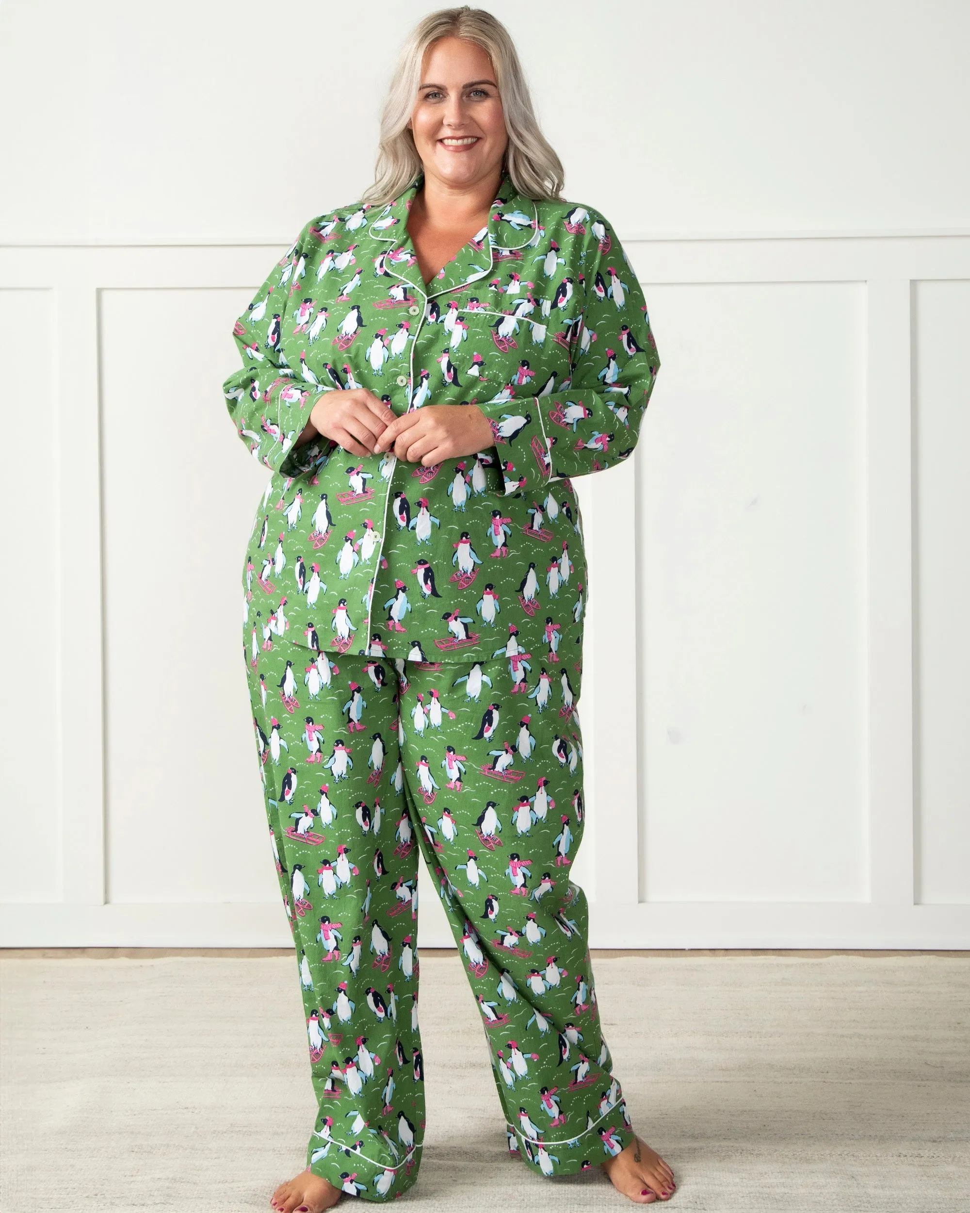 Winter Games - Long PJ Set - Olive sold by Printfresh product image thumbnail 2