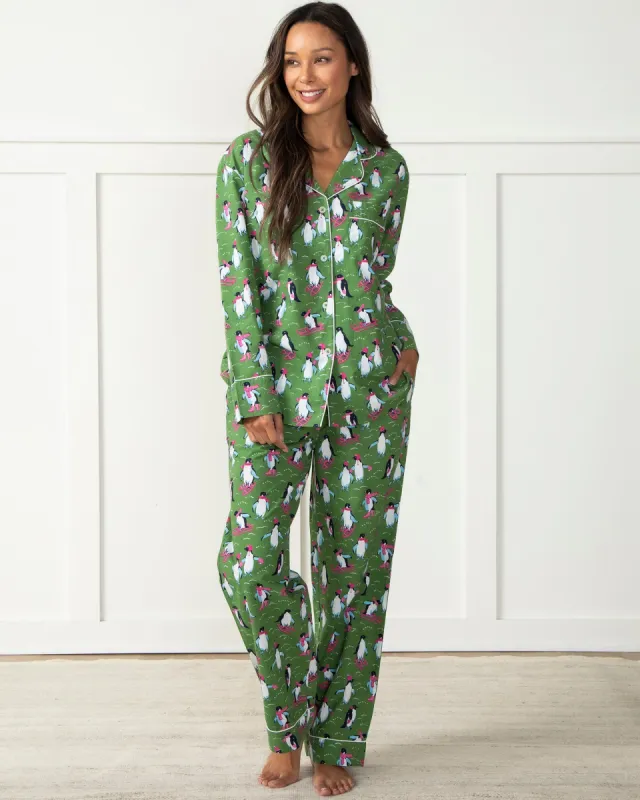 Winter Games - Long PJ Set - Olive made by Printfresh