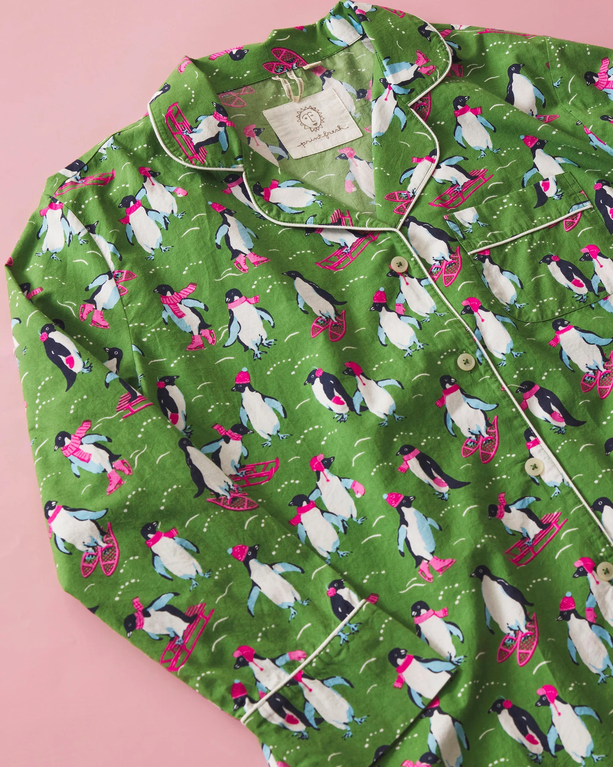 Winter Games - Long PJ Set - Olive sold by Printfresh product image thumbnail 3