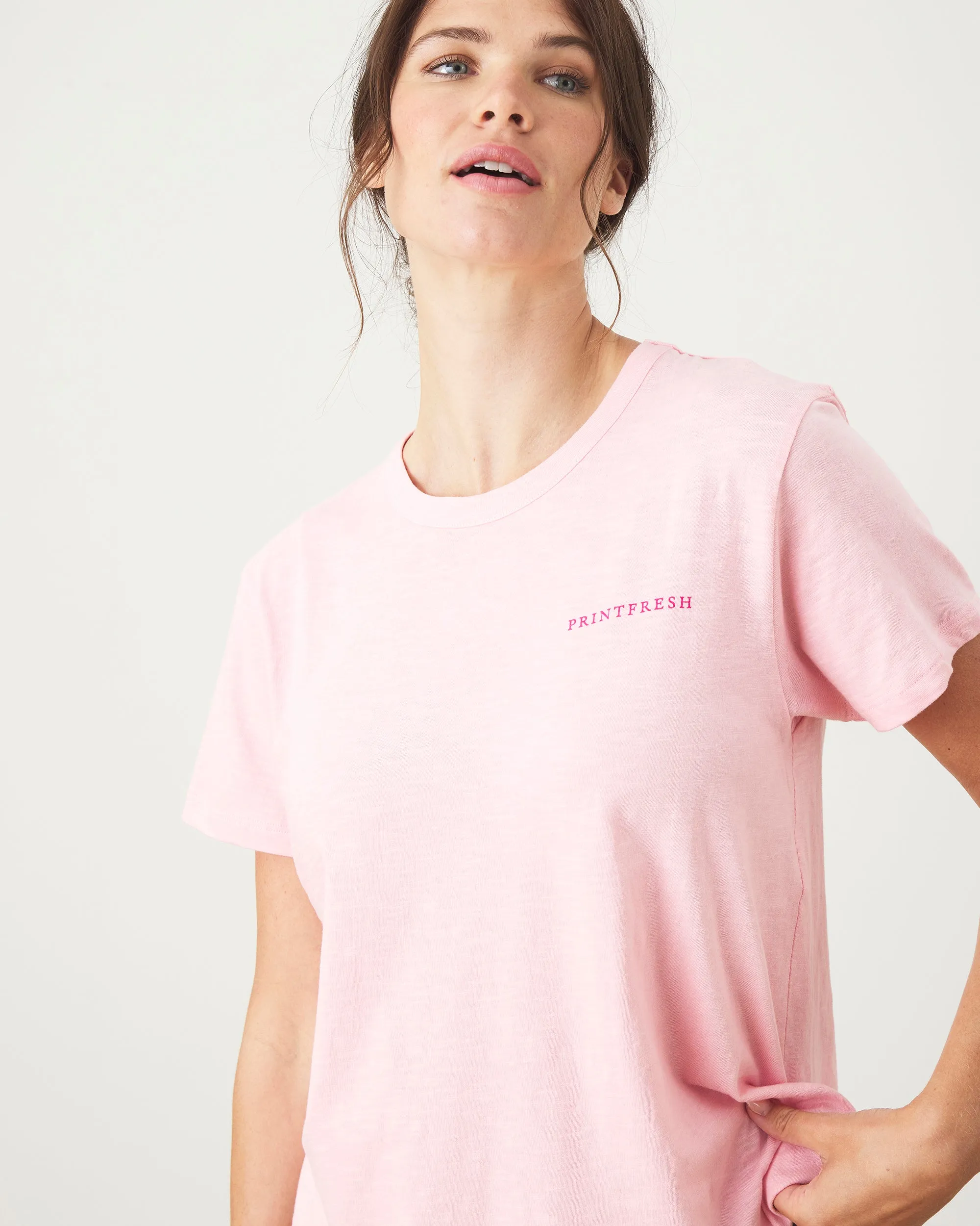 Live On The Bright Side - Oversized Graphic Tee - Pink Peony sold by Printfresh product image thumbnail 3