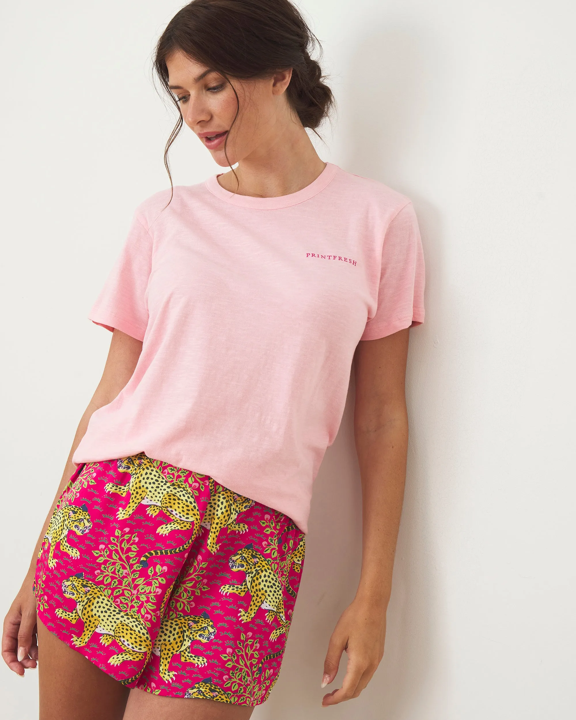 Live On The Bright Side - Oversized Graphic Tee - Pink Peony sold by Printfresh product image thumbnail 2