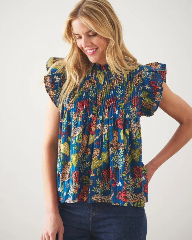 Feline Fatale - When in Doubt Blouse - Midnight Swim sold by Printfresh