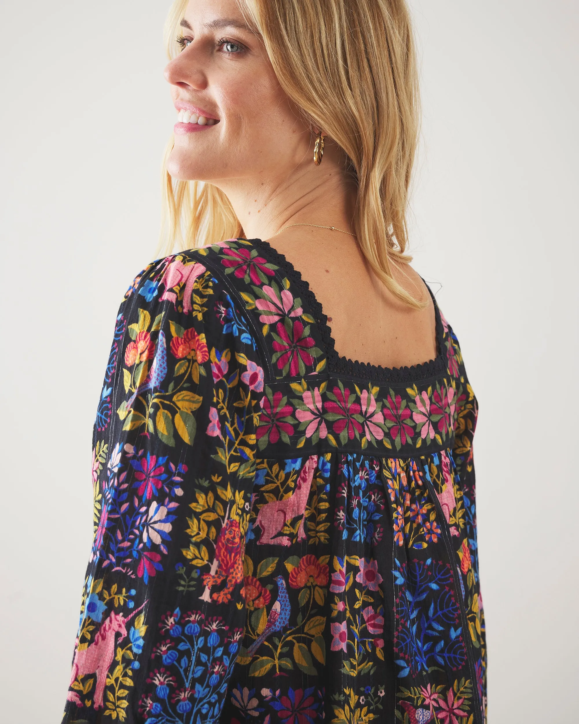 Stained Glass Storybook - Opening Day Blouse - Tea Leaves sold by Printfresh product image thumbnail 4