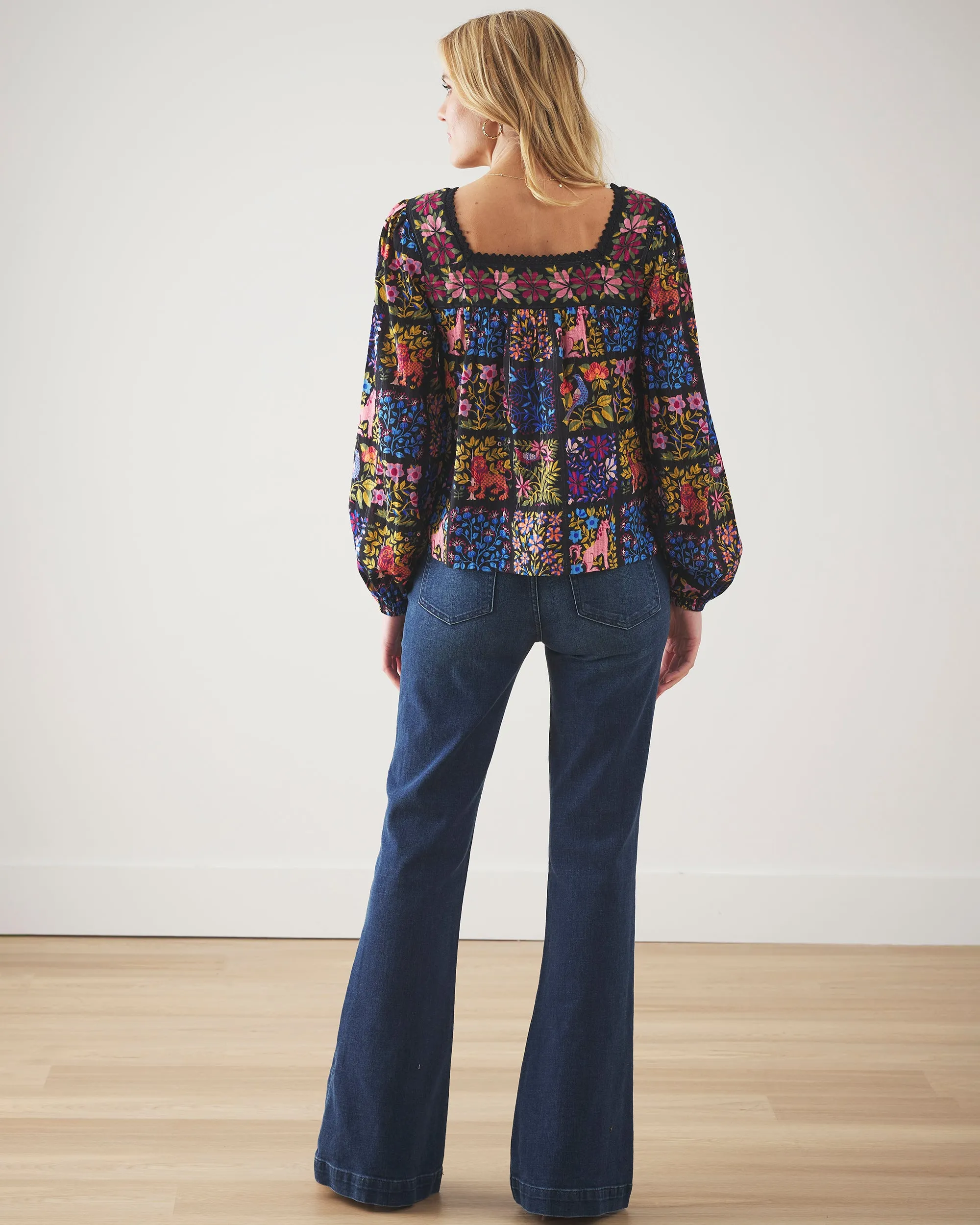 Stained Glass Storybook - Opening Day Blouse - Tea Leaves sold by Printfresh product image thumbnail 5