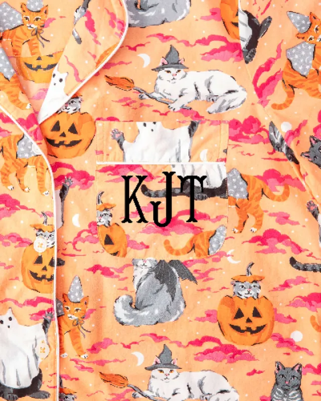 Halloween House Cats - Short PJ Set - Jack O' Lantern sold by Printfresh