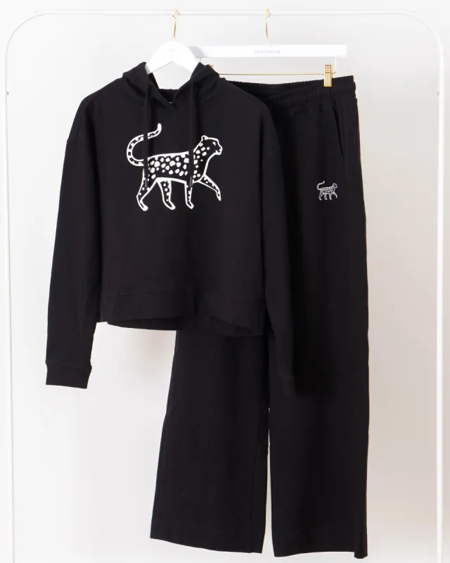 Black - Down Time Sweatsuit Set - Sweatsuit Set sold by Printfresh