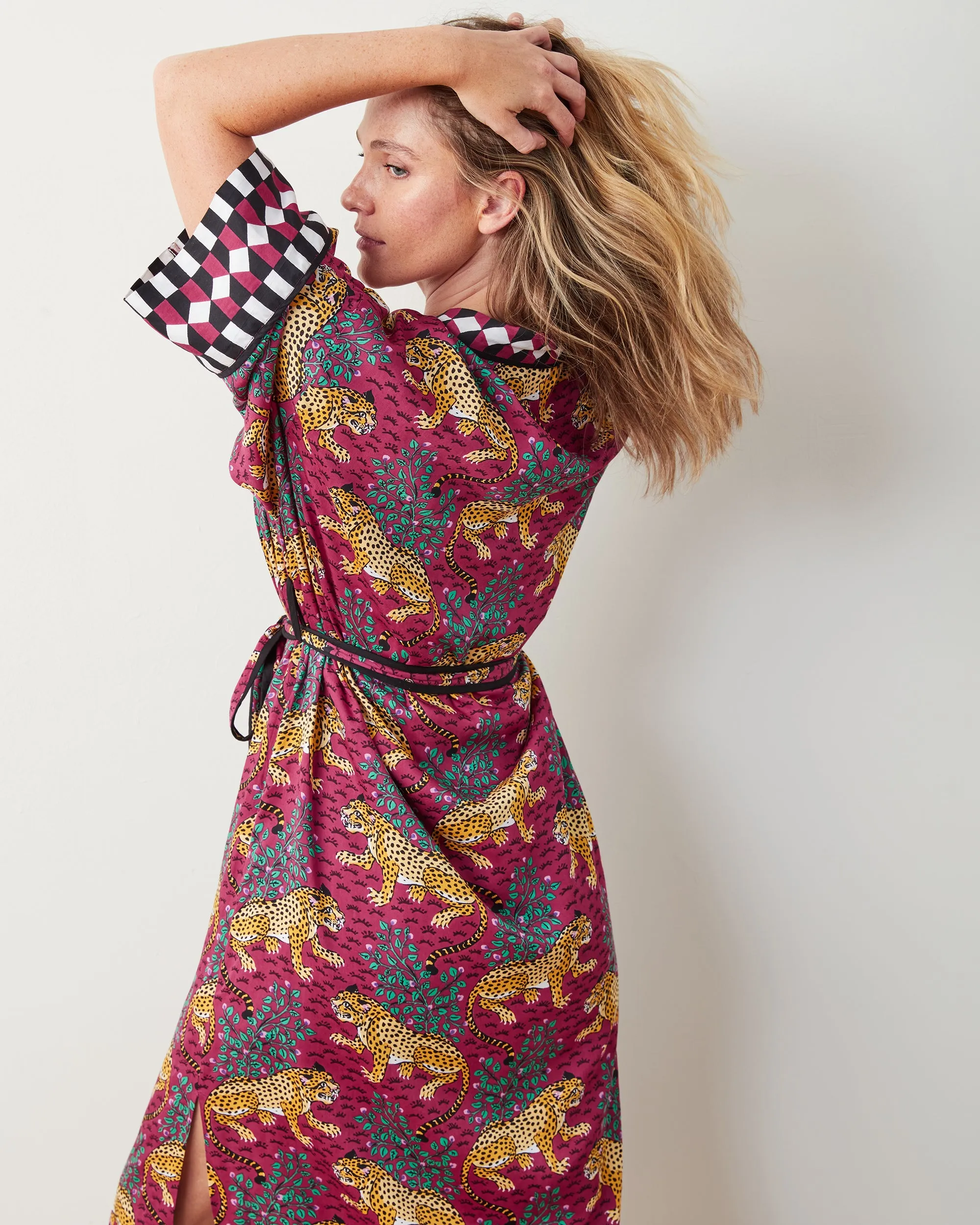 Bagheera - Satin Robe - Wine sold by Printfresh product image thumbnail 3