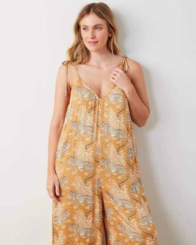 Bagheera - Satin Jaipur Jumpsuit - Tobacco made by Printfresh