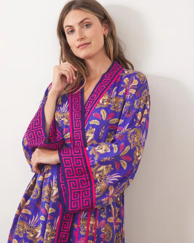 Untamed Tiger - Satin Robe - Grape Soda sold by Printfresh