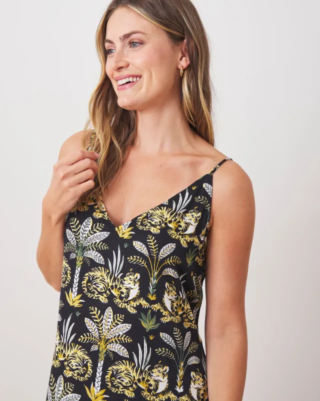 Untamed Tiger - Eco Satin Chic to Sleep Nightie - Gold Ink sold by Printfresh