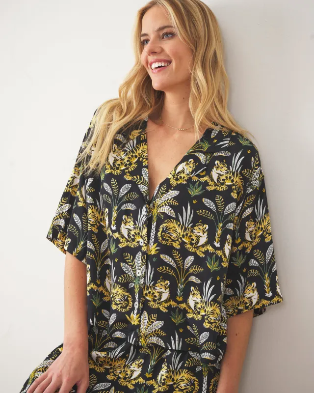 Untamed Tiger - Petite Satin Wildest Dreams Set - Gold Ink sold by Printfresh