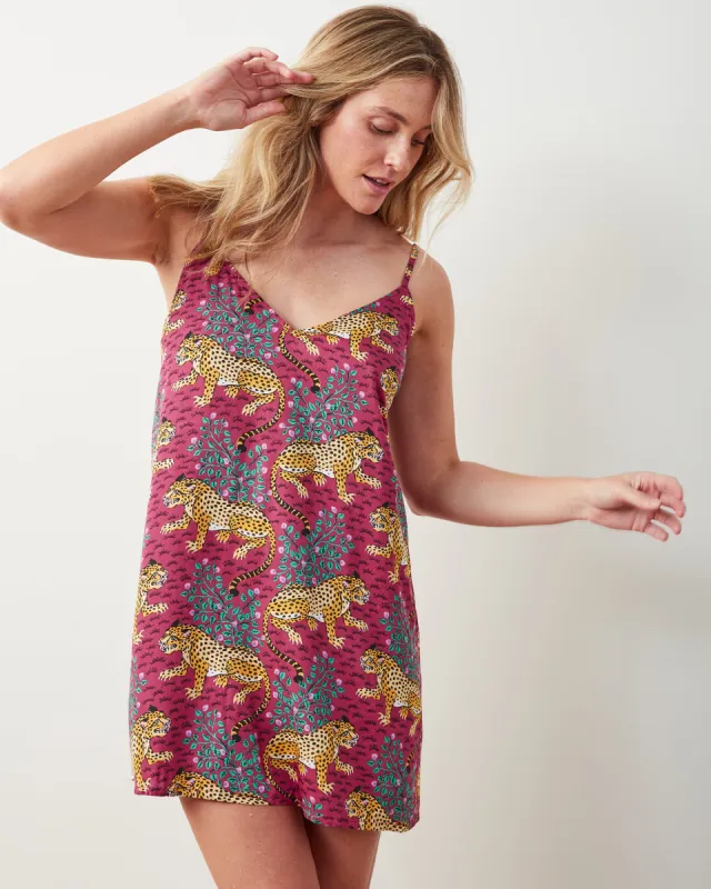 Bagheera - Satin Chic To Sleep Shortie - Wine sold by Printfresh