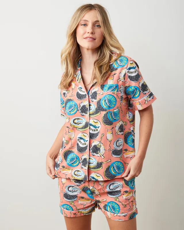 Champagne & Caviar - Short PJ Set - Salmon sold by Printfresh