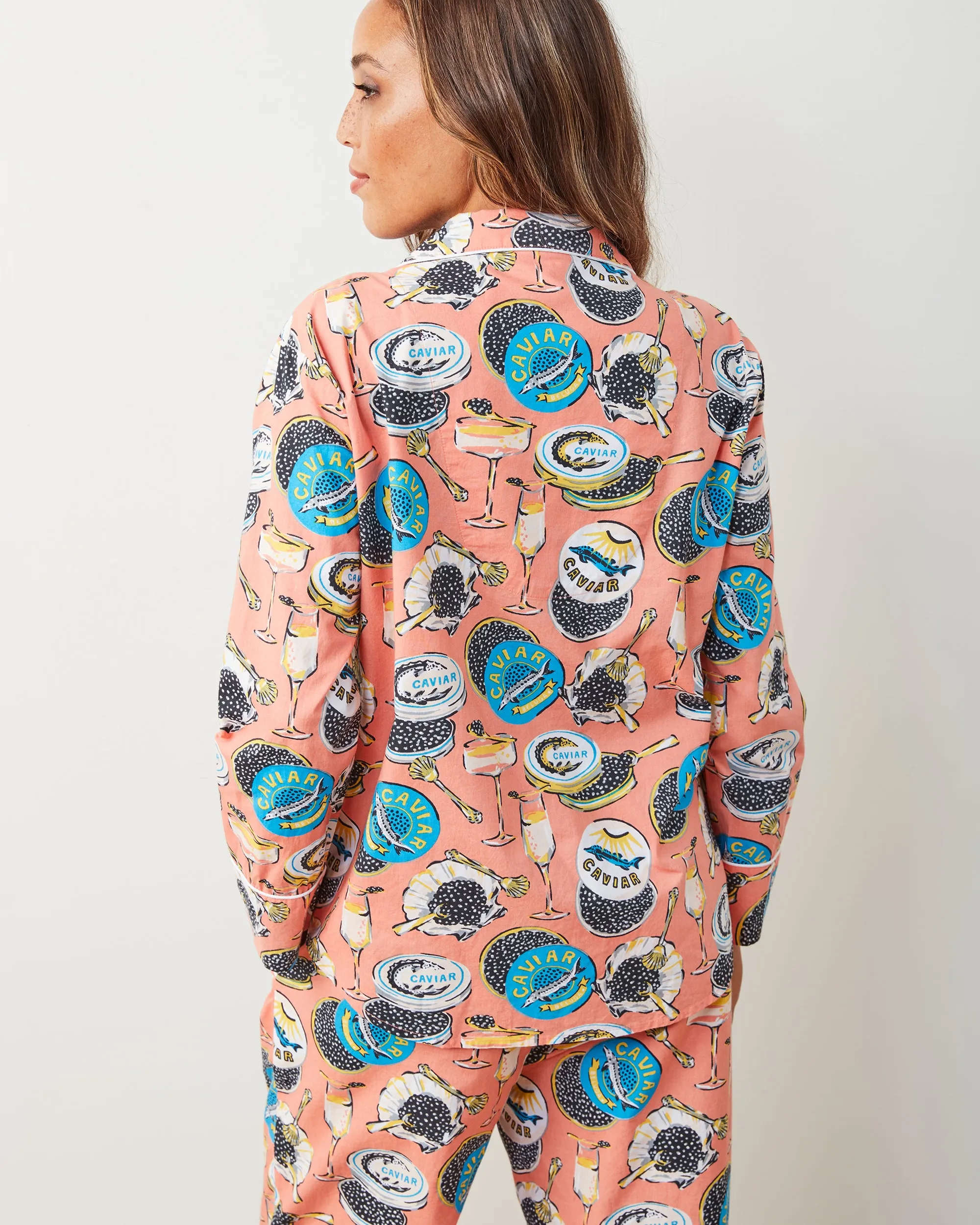 Champagne & Caviar - Long PJ Set - Salmon sold by Printfresh product image thumbnail 4