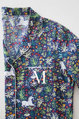 Unicorn's Garden - Short Sleep Set - Indigo sold by Printfresh