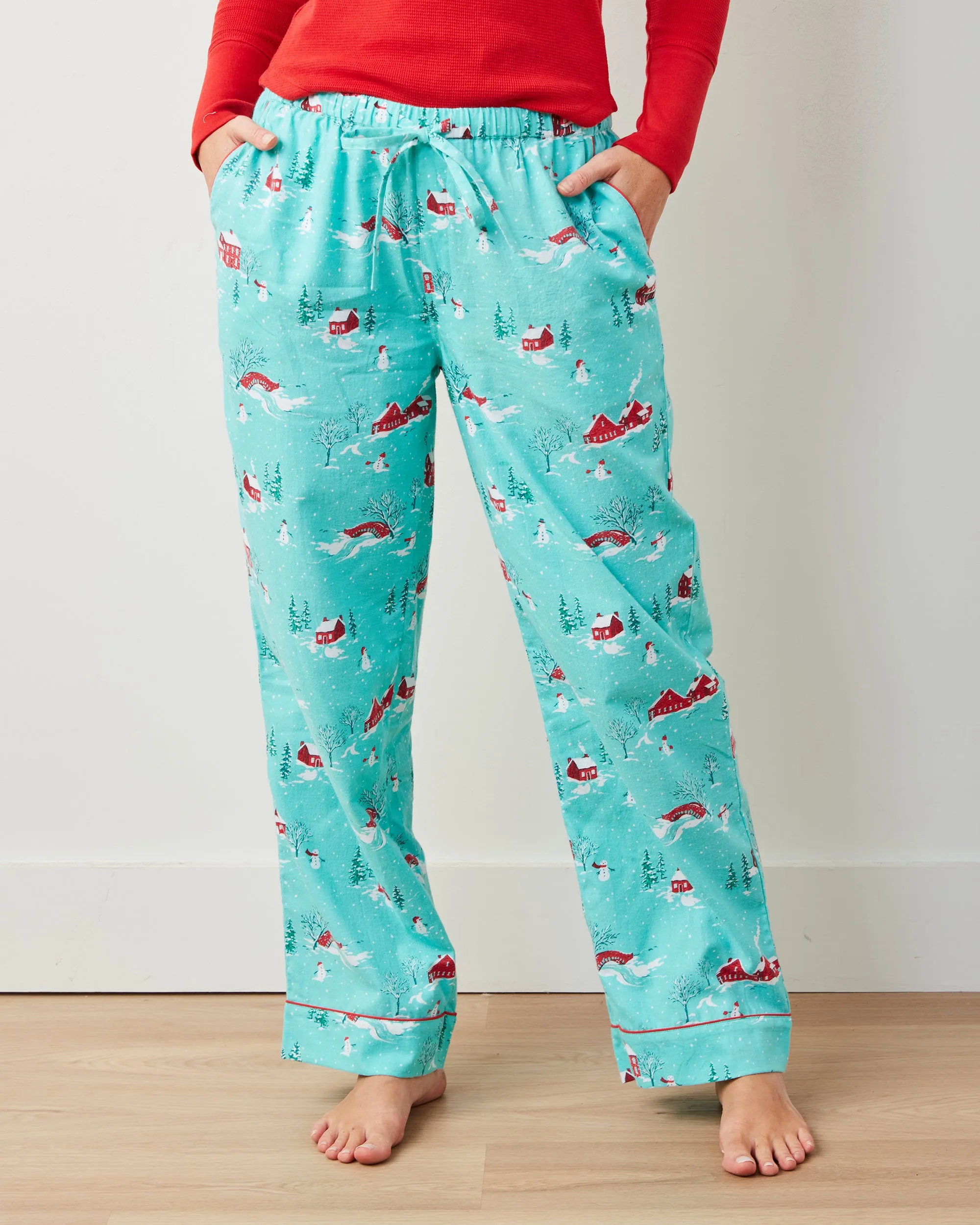 Winter Wonderland - Henley & Lightweight Flannel PJ Pants Set - Snow Day sold by Printfresh product image thumbnail 3