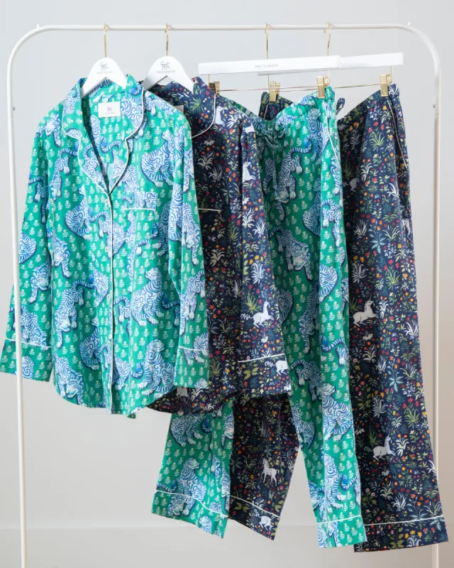 Tiger Queen/Unicorn's Garden - 2-Pack Lightweight Flannel Long PJ Sets - Multi sold by Printfresh