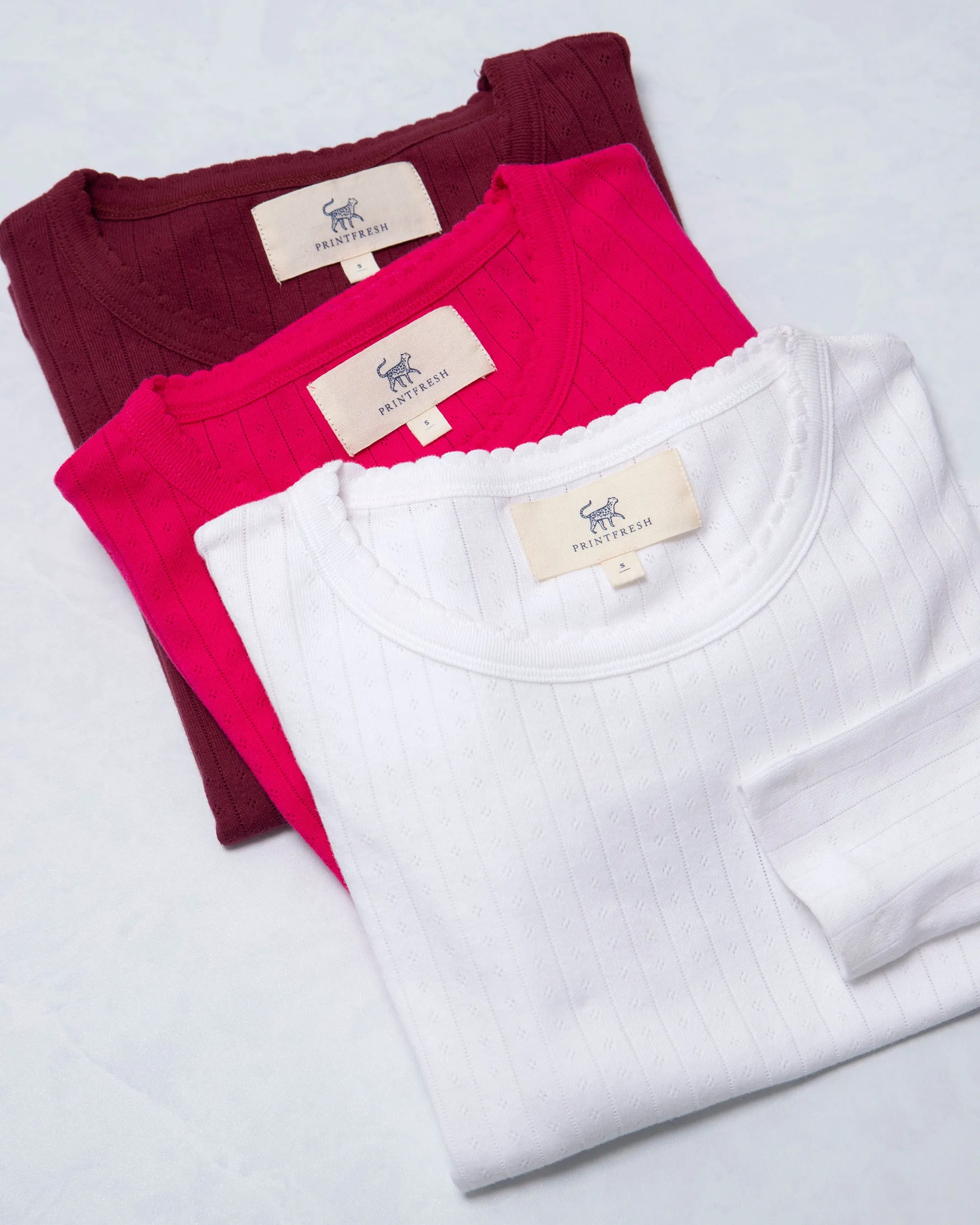 Multi - 3-Pack Pointelle Long Sleeve - Shirt Bundle sold by Printfresh