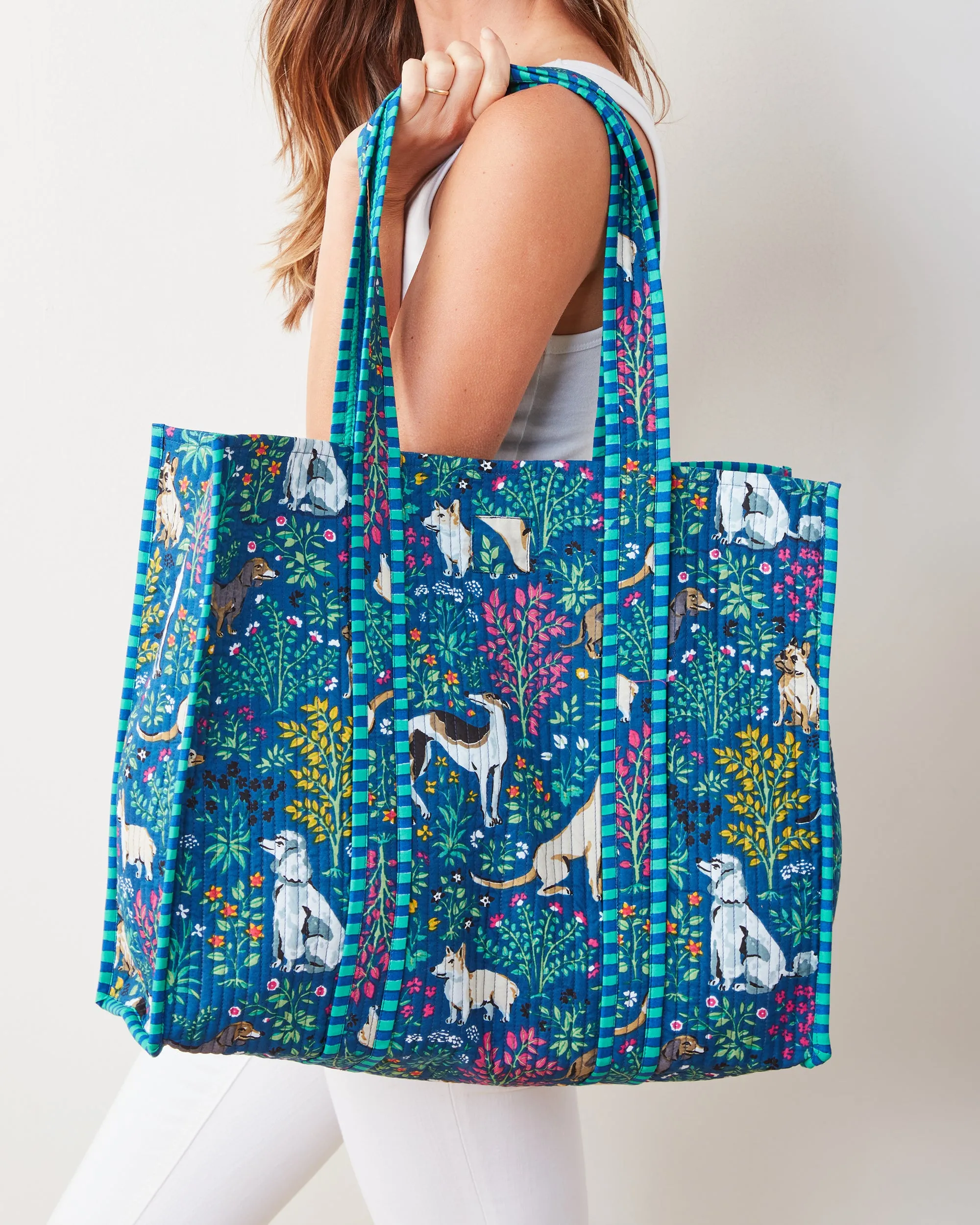 Must Love Dogs - The Traveler Tote - Indigo sold by Printfresh