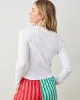 White - Pointelle Long Sleeve - Shirt sold by Printfresh